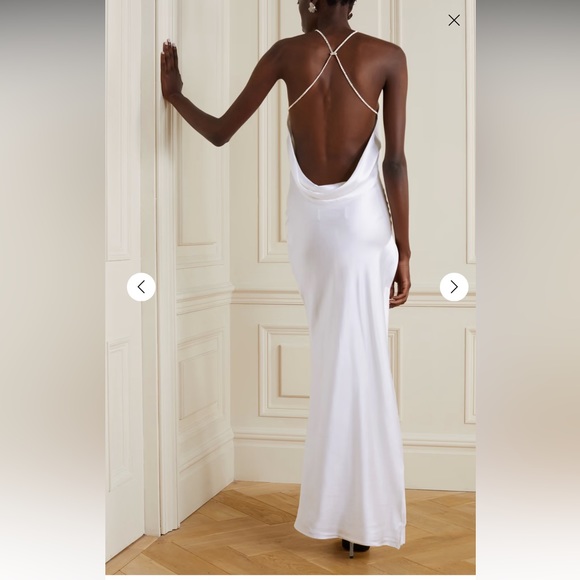 MICHAEL LO SORDO
Charlie crystal-embellished silk-satin halterneck - Picture 3 of 7